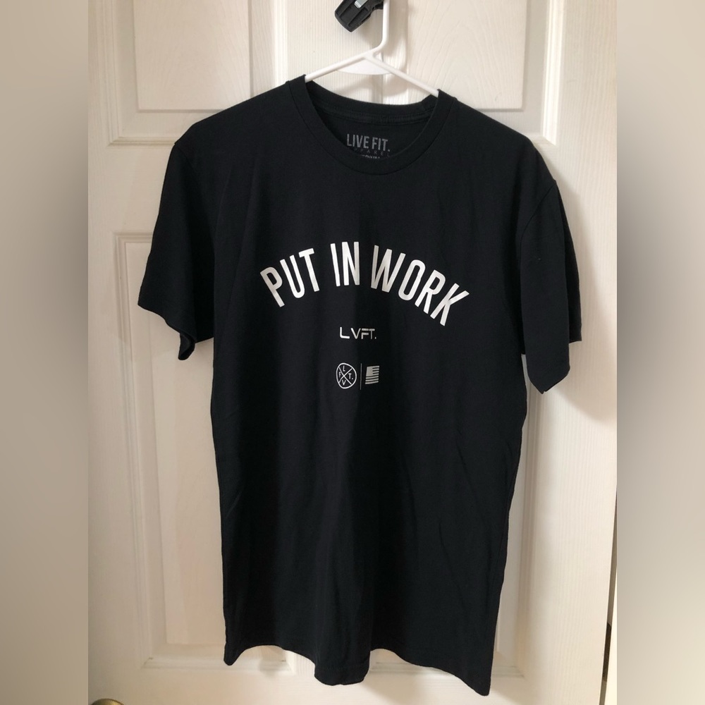 Pre-owned Live Fit Black Tee Size Medium
